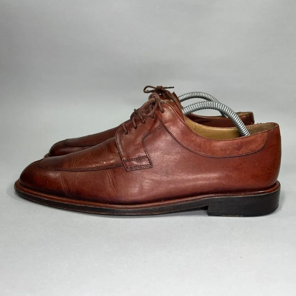 Mezlan Derby Men's Fiore Brown Leather Oxford Lace Up Split Toe Dress‎ Shoes